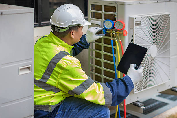 Professional Hvac technician working in Blanchard, OK